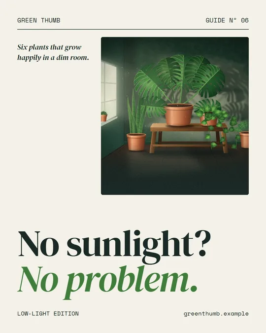 Mon: example LinkedIn post for Green Thumb